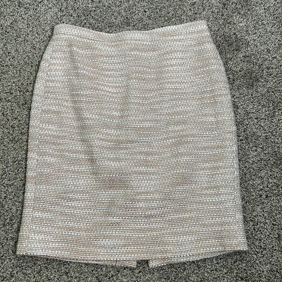 J crew collection slik cotton blend metallic tweed skirt size 8p - Picture 2 of 13